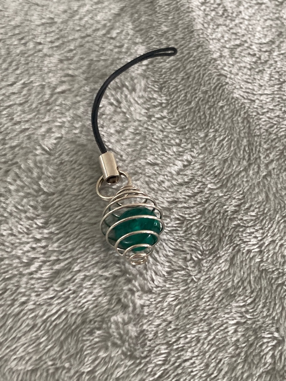 Car/cellphone/ipad/keychain green bead charm